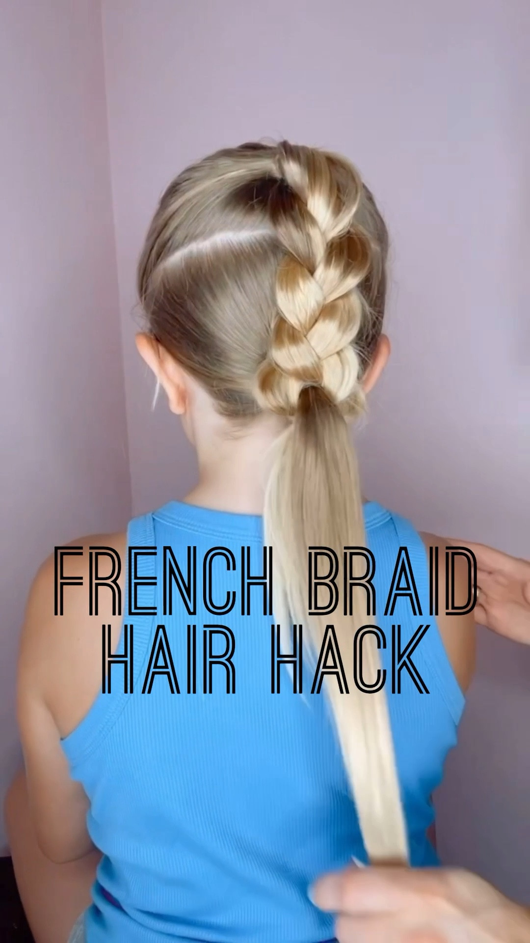 FRENCH BRAID HAIR HACK 🩷 I’m going to let you in on a little secret, I cannot do a French braid at all! I rely on this hair hack every single time! 
.
⚡️I’m also excited to share my favorite hair products with you! 🩷
