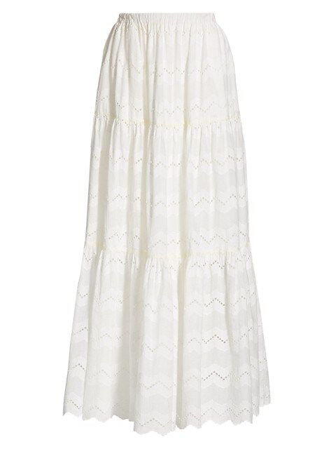 Eyelet Cotton Maxi Skirt | Saks Fifth Avenue