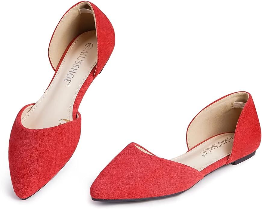 Amazon.com | MUSSHOE Flat Shoes Women Comfortable Pointed Toe Women's Flats | Shoes | Amazon (US)