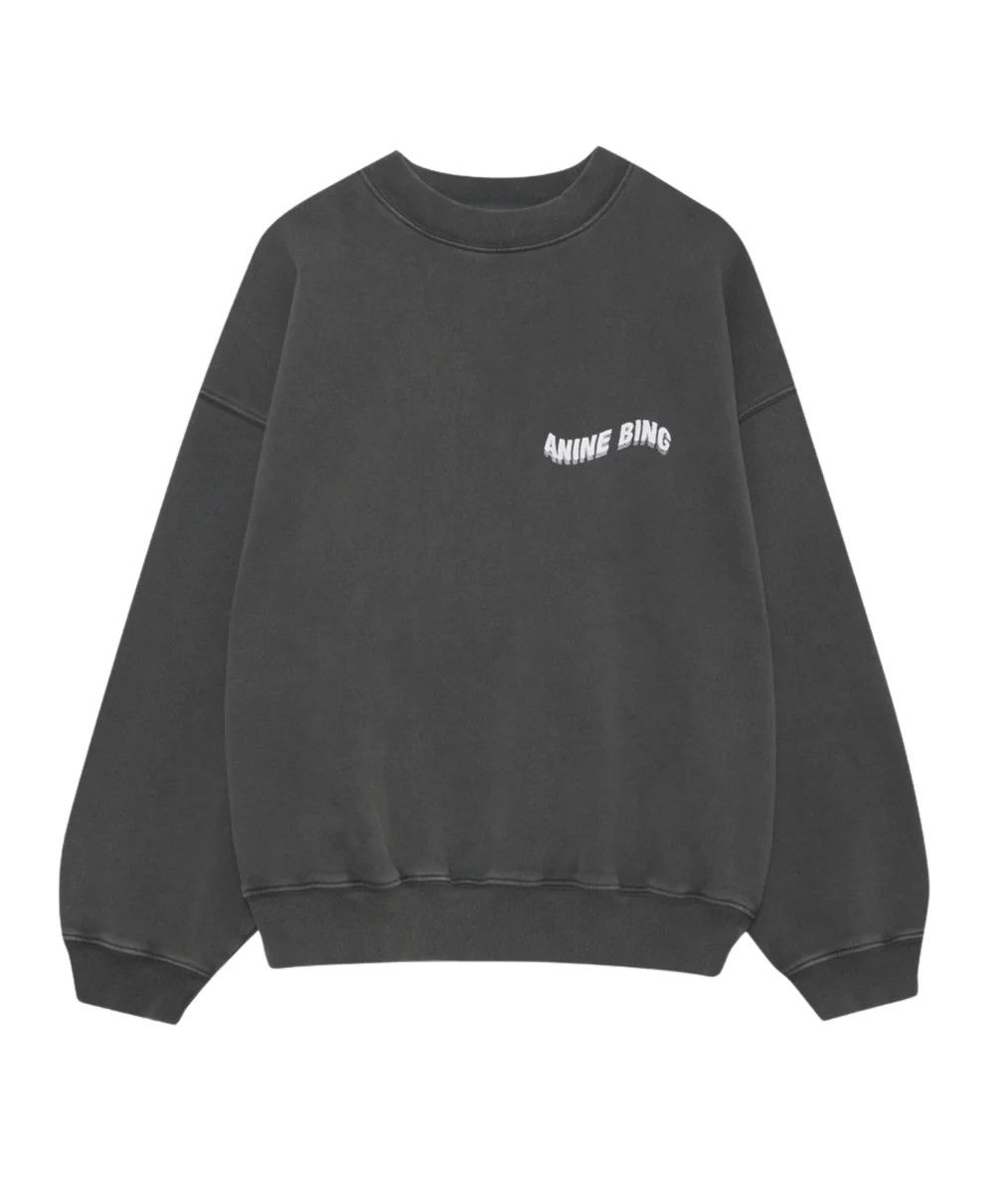 Jaci Sweatshirt Daydreams- Washed Black | LOLA Boutique