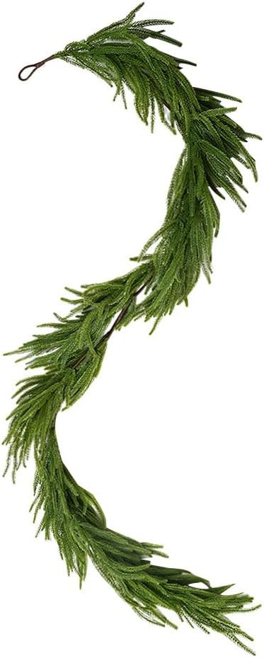 Melorca&Guilla Norfolk Pine Garland,1Pcs 6ft Real Touch Norfolk Pine Garland Realistic Christmas ... | Amazon (US)
