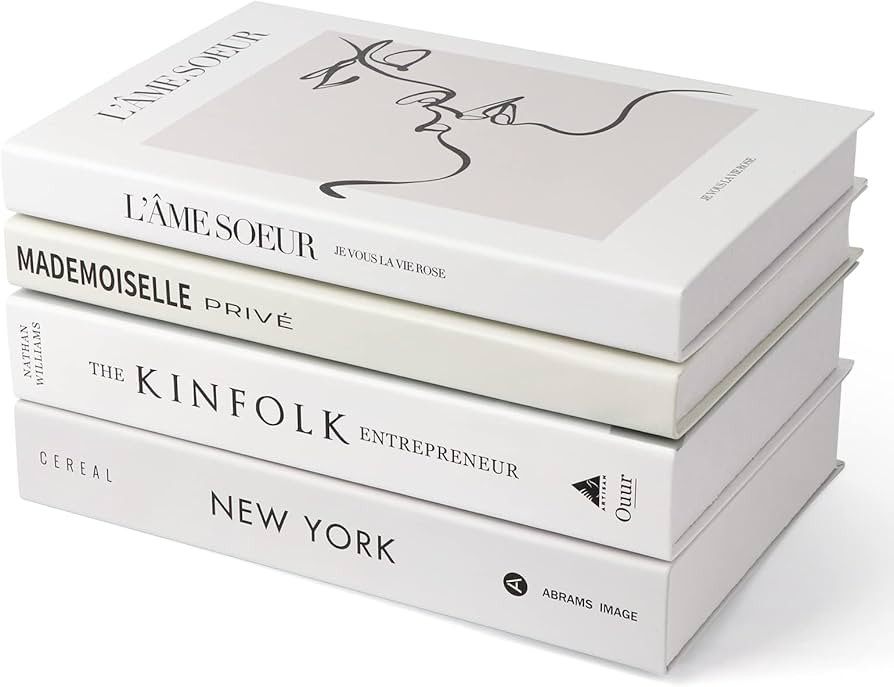 4 Pack Faux Books for Decoration, Ediactcyl Modern Fashion Decorative Books Set for Hardcover Hom... | Amazon (US)