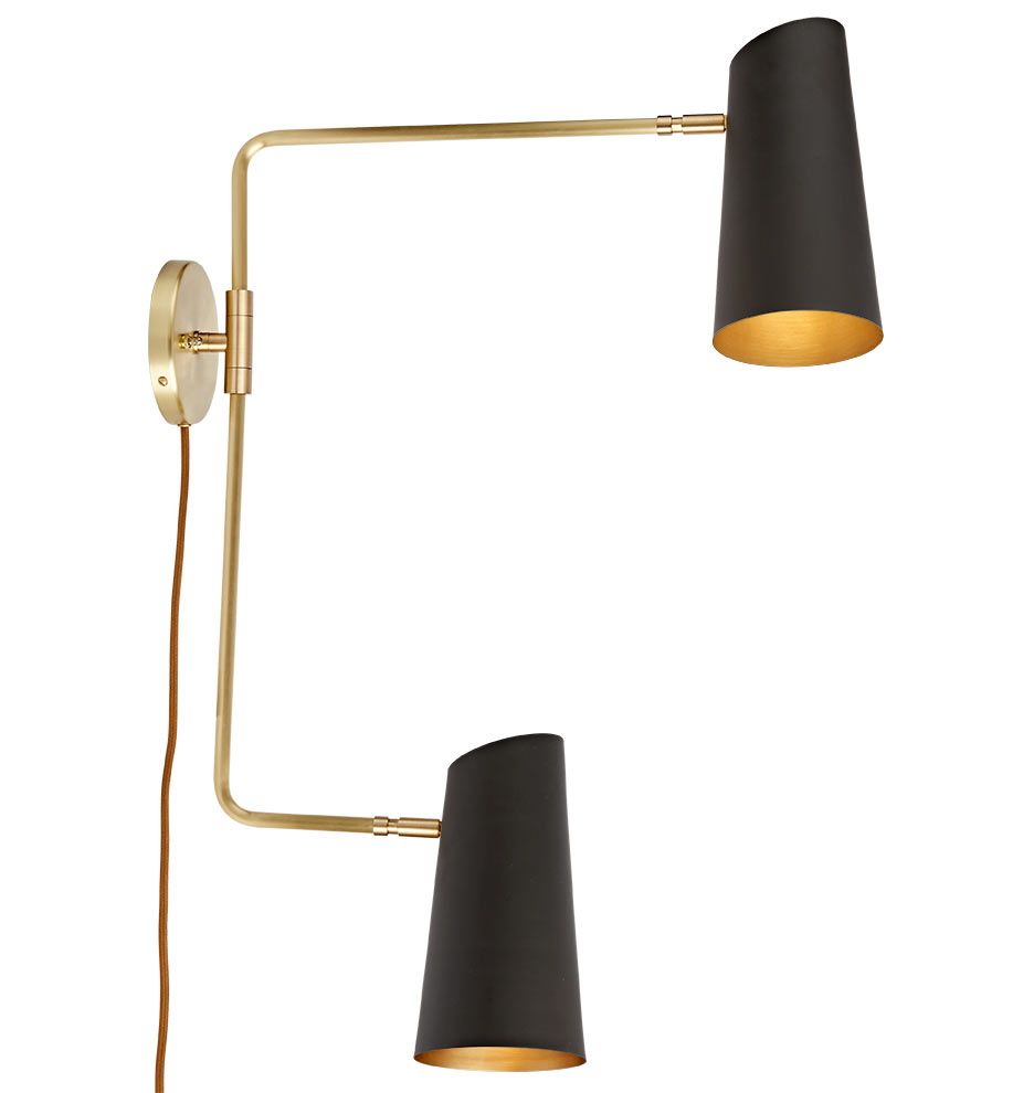 Cypress Double Swing Arm Sconce Plug-In | Rejuvenation