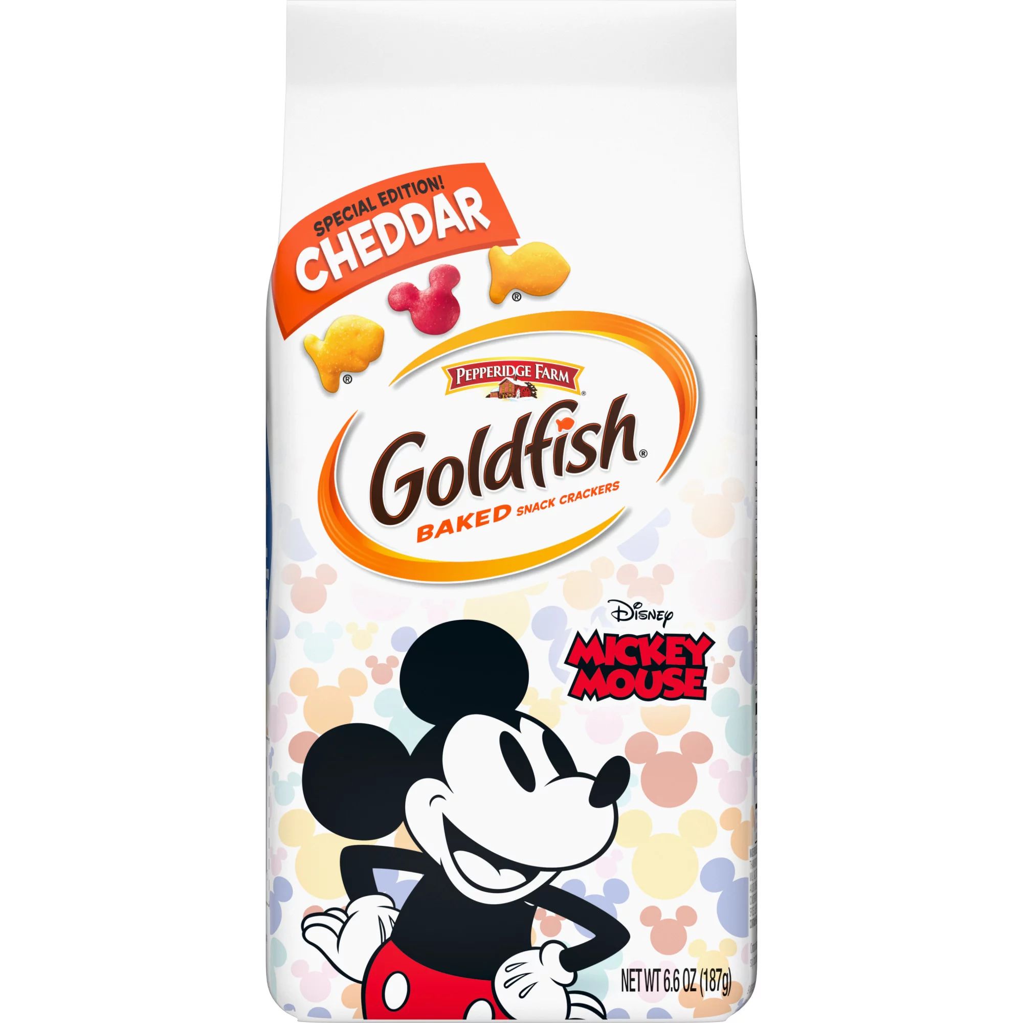 Goldfish Special Edition Disney Mickey Mouse Cheddar Crackers, Snack Crackers, 6.6 oz bag - Walma... | Walmart (US)
