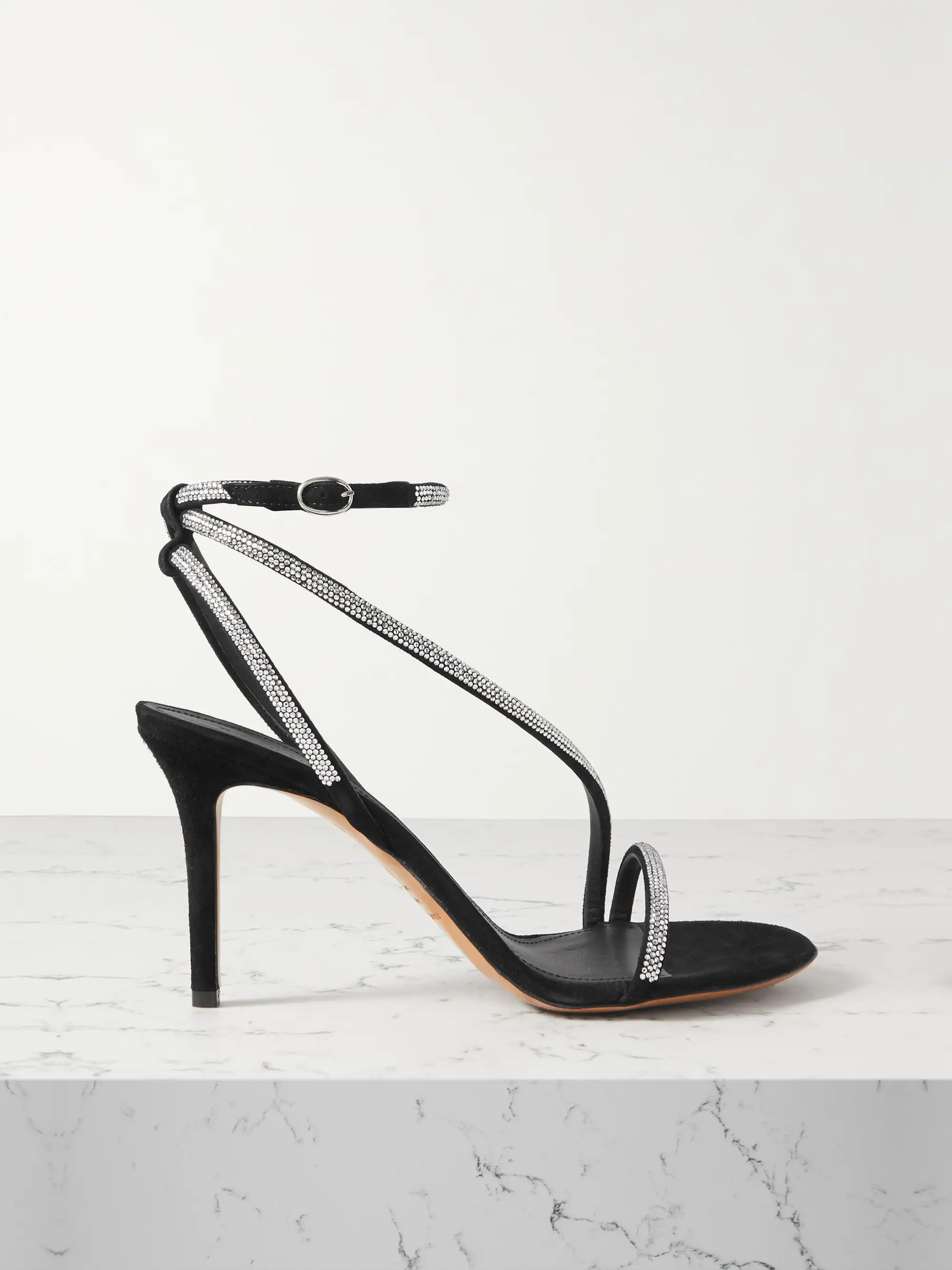 Atria crystal-embellished suede sandals | NET-A-PORTER (UK & EU)