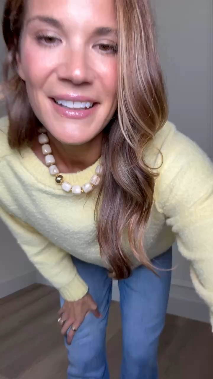 This soft yellow sweater is exactly the kind of color I want to wear as we head into fall. The relaxed fit looks so good with wide leg jeans and sneakers for an easy everyday outfit.

Size L

Yellow sweater, Fall sweater, Wide leg jeans, Tall girl fashion, Casual fall outfit, Early fall style, Sweater and jeans, Everyday outfit, Fall fashion, Transitional outfit, Colorful sweater, StangandCo

#LTKSeasonal #LTKTall #LTKootd