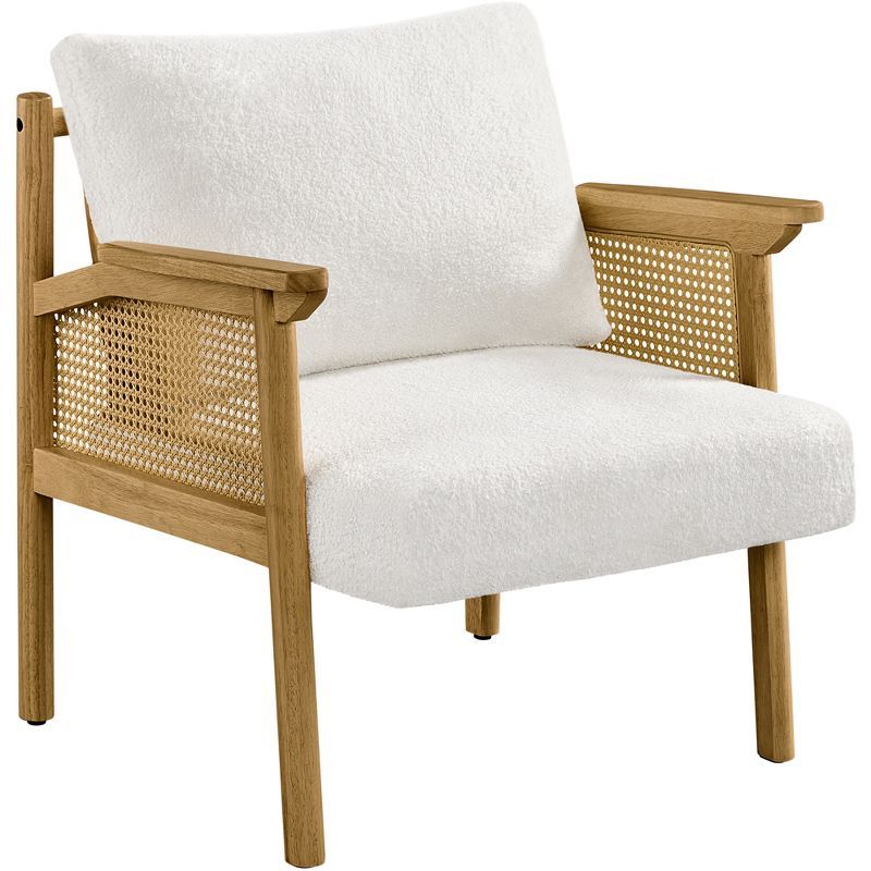 Yaheetech Boucle Upholstered Accent Chair Lounge Chair for Living Room, White | Target