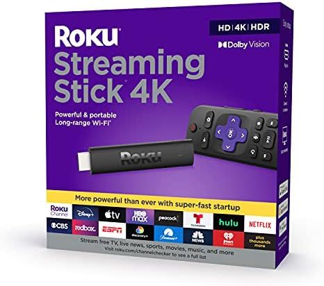 Roku Streaming Stick 4K | Streaming Device 4K/HDR/Dolby Vision with Roku Voice Remote and TV Cont... | Amazon (US)