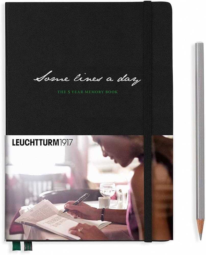 Amazon.com: LEUCHTTURM1917 - Some Lines A Day - 5 Year Memory Notebook - Hardcover Journal 366 Pa... | Amazon (US)