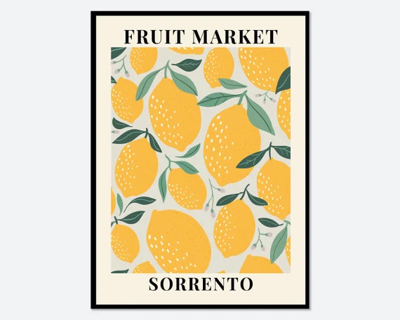 Fruit Market Sorrento Lemons Botanical Art Print  Spring - Etsy Canada | Etsy (CAD)