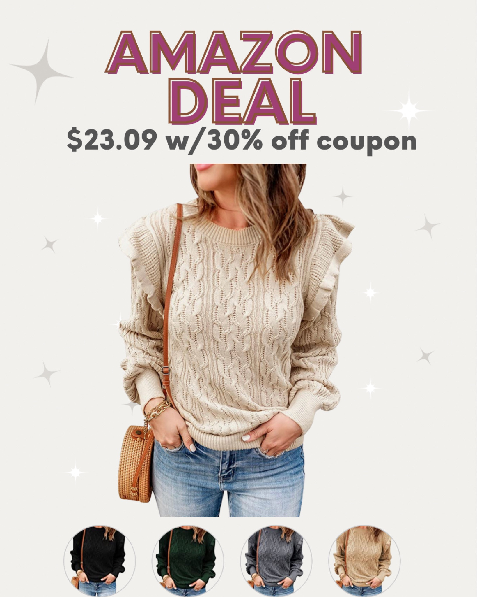 Amazon cable knit sweater on deal today! Be sure to click the 30% coupon for deal








Fall outfit, teacher, outfit, midsize fashion

#LTKSeasonal #LTKcurves #LTKsalealert