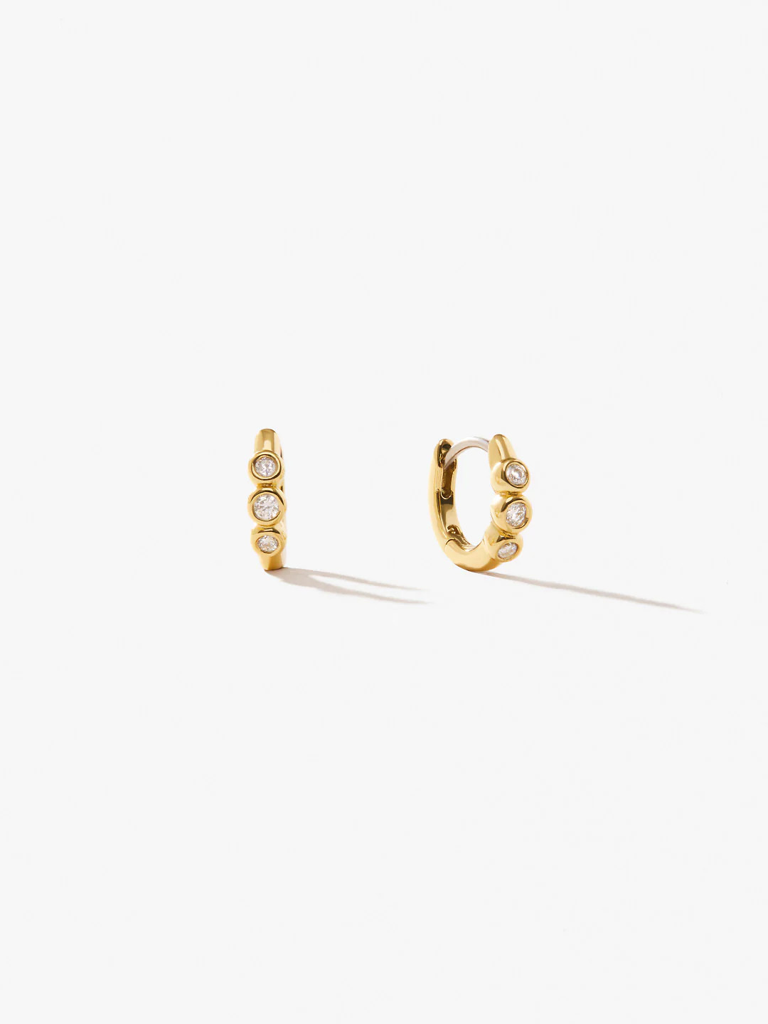 Diamond Huggie Earrings - Diamond Trio Huggies | Ana Luisa
