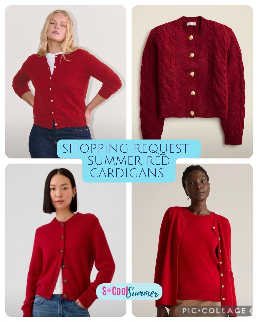 Shopping Requests:  cool red cardigans

#hocsummer
 #coolsummer #lightsummer #truesummer #softsummer #pastelsummer #darksummer #brownsummer #sweetpeasummer #summerpalette #summerfinds

#LTKSaleAlert #LTKSeasonal #LTKGiftGuide