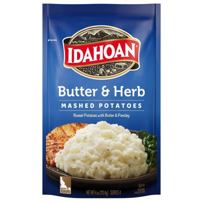 Idahoan Gluten Free Butter & Herb Mashed Potatoes - 4oz | Target