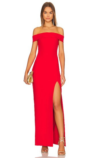 Martina Red Maxi Dress | Fall Winter formal wedding guest dress Winter Fall formal dress | Revolve Clothing (Global)
