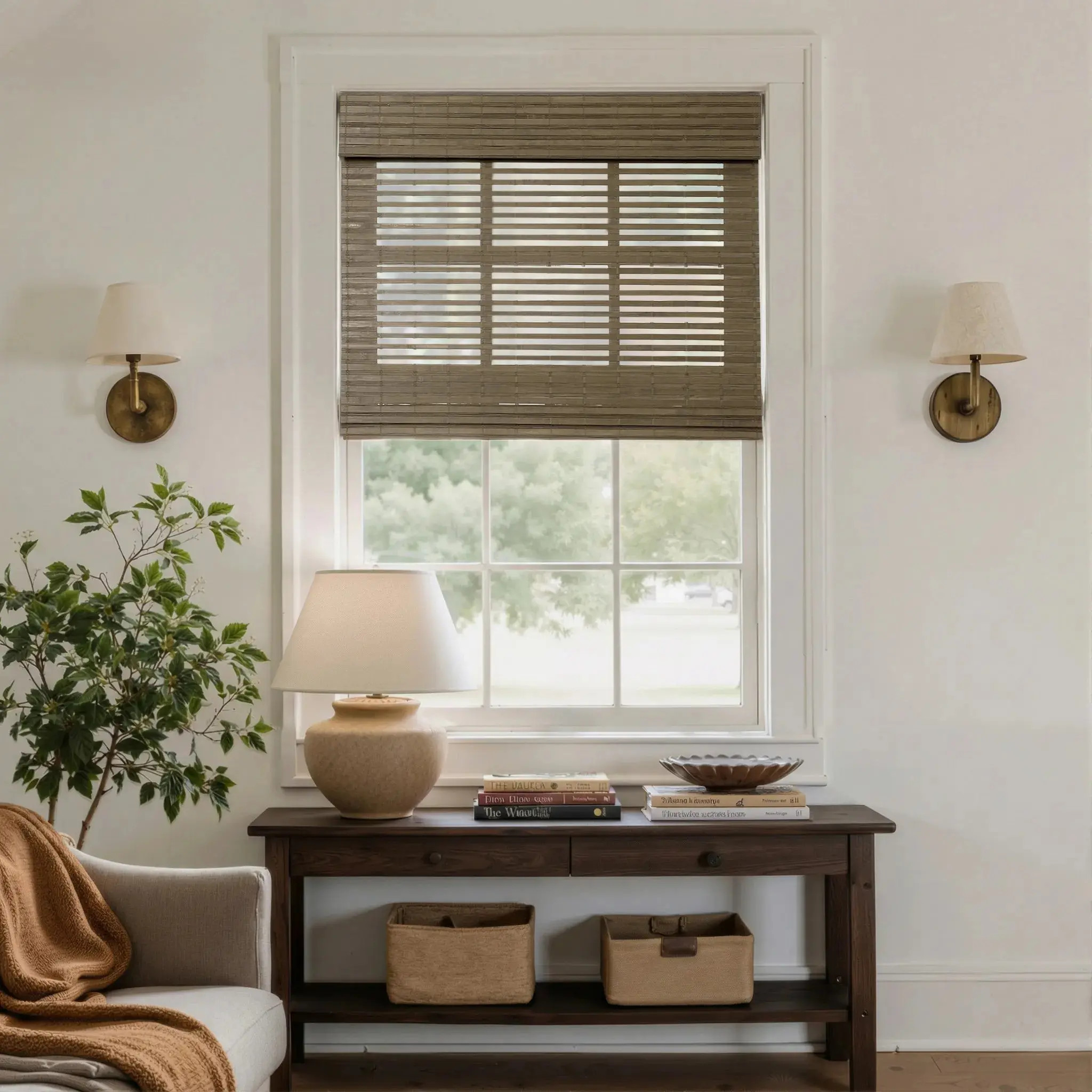 Rae Natural Bamboo Woven Shades - Series S - Antler S14 | TWOPAGES