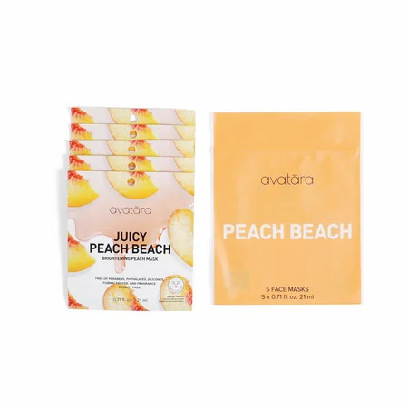 Avatara Juicy Peach Beach Face Mask 5 Pack | Walmart (US)