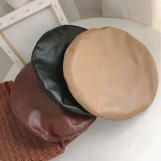 Faux Leather Beret | YesStyle Global