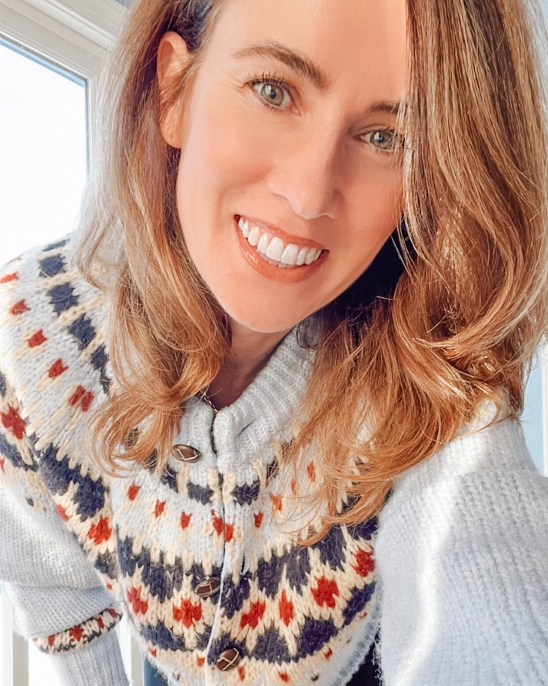Fair isle cardigan sweater for Christmas 

#LTKootd #LTKFindsUnder100 #LTKOver40
