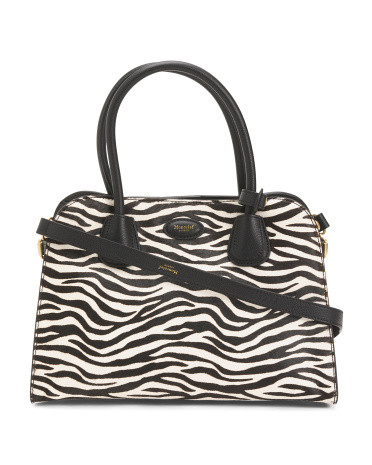 Leather Bowling Bag With Handle Sides | TJ Maxx