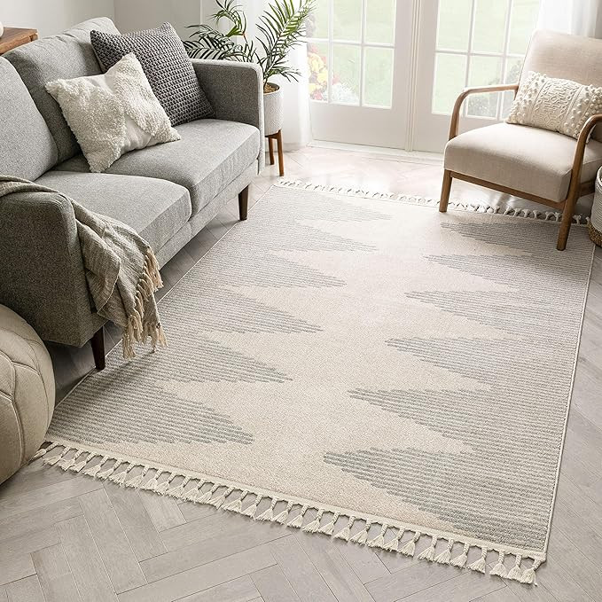 Well Woven Zella Gray Tribal Diamond Medallion Area Rug 3x5 (3'11" x 5'10") | Amazon (US)
