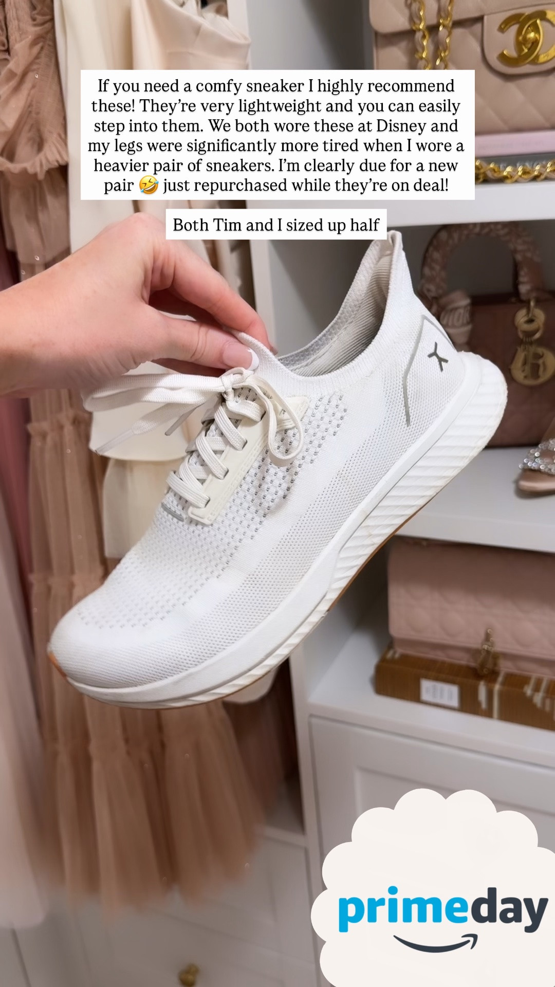 Comfortable, lightweight sneakers. I’ve worn these for my walks the past year and they were even great during pregnancy because they stretch if your feet swell. I recommend sizing up a half size! I noticed a big difference on the day I wore these vs other heavier sneakers. 

Currently on sale for Amazon prime day. I just repurchased a new pair! 

Walking shoes // comfortable sneakers // Disney shoes // Amazon deals

#LTKmomlife
