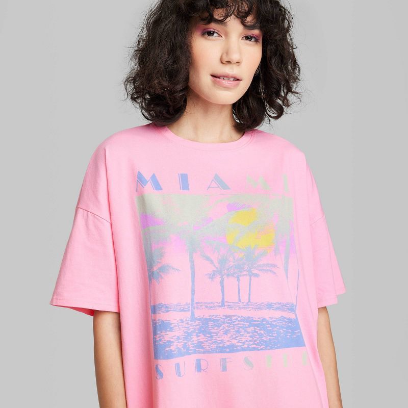 Women's Short Sleeve Oversized T-Shirt - Wild Fable™ Pink | Target