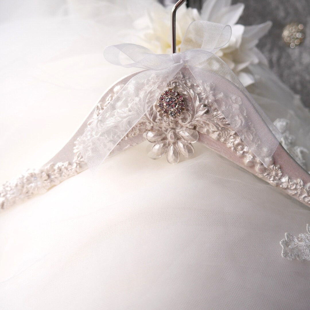 Pearlescent Wedding Dress Hanger: Personalized Bridal Shower Gift - Etsy | Etsy (US)