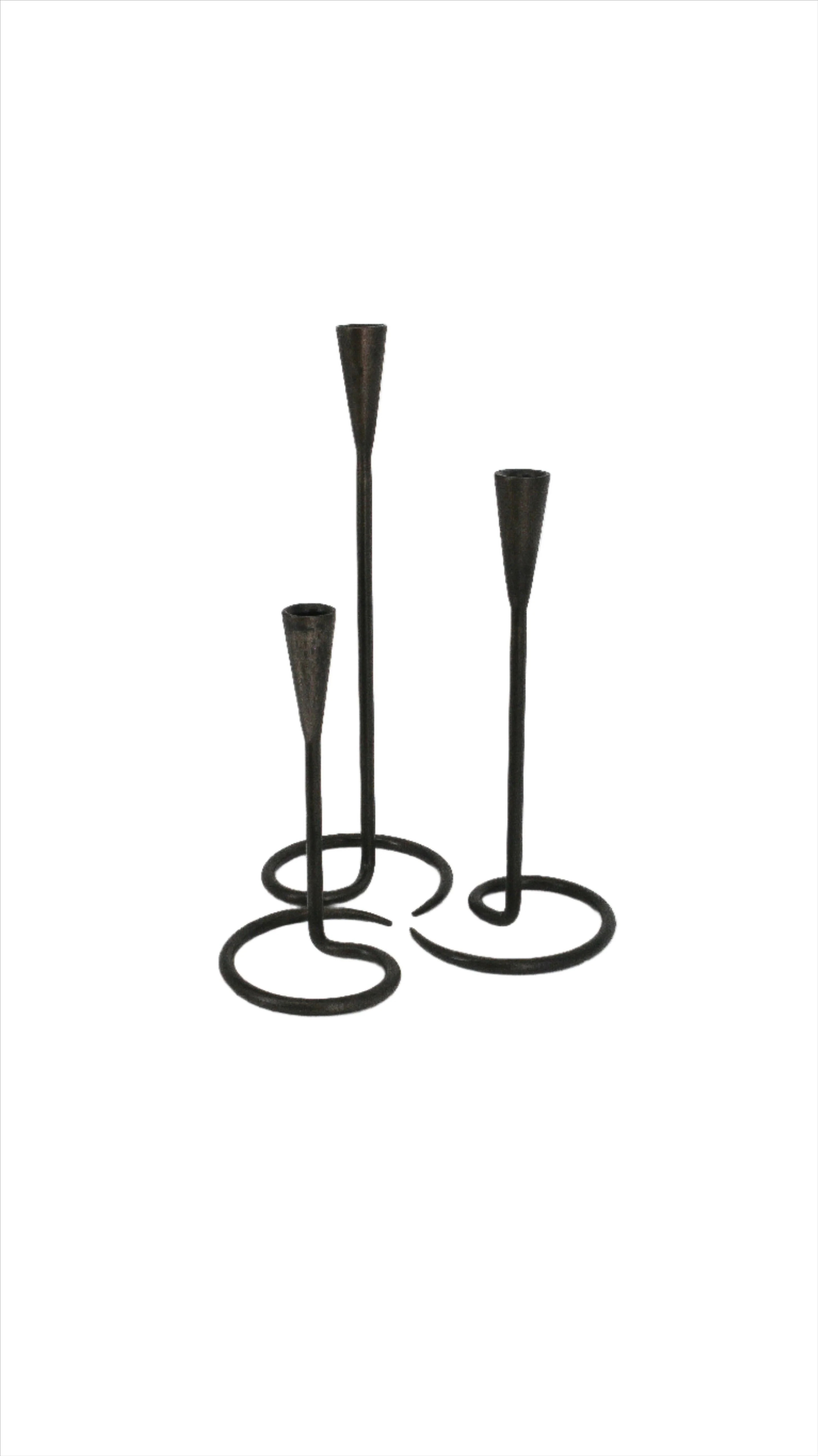 Shop Set of 3 Metal Candleholders Online | Maple Village Lane
