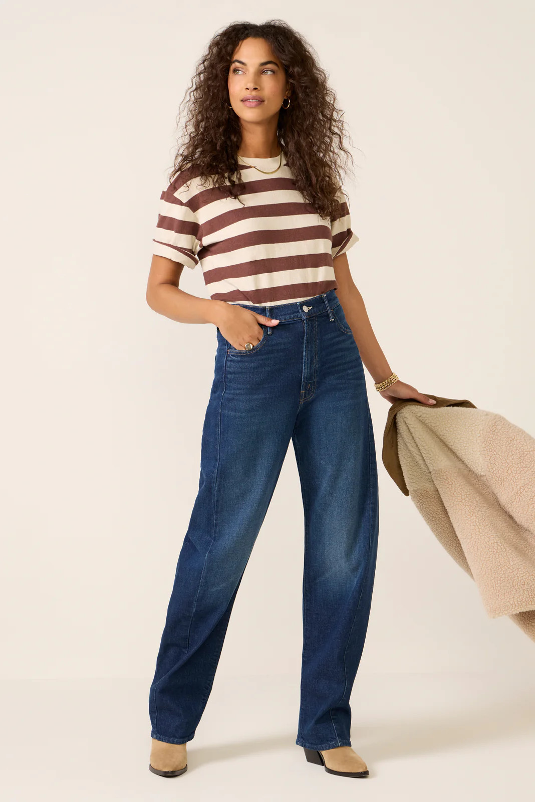 MOTHER Women's The Full Pipe Skimp Jeans, Size 25, Blue | Evereve