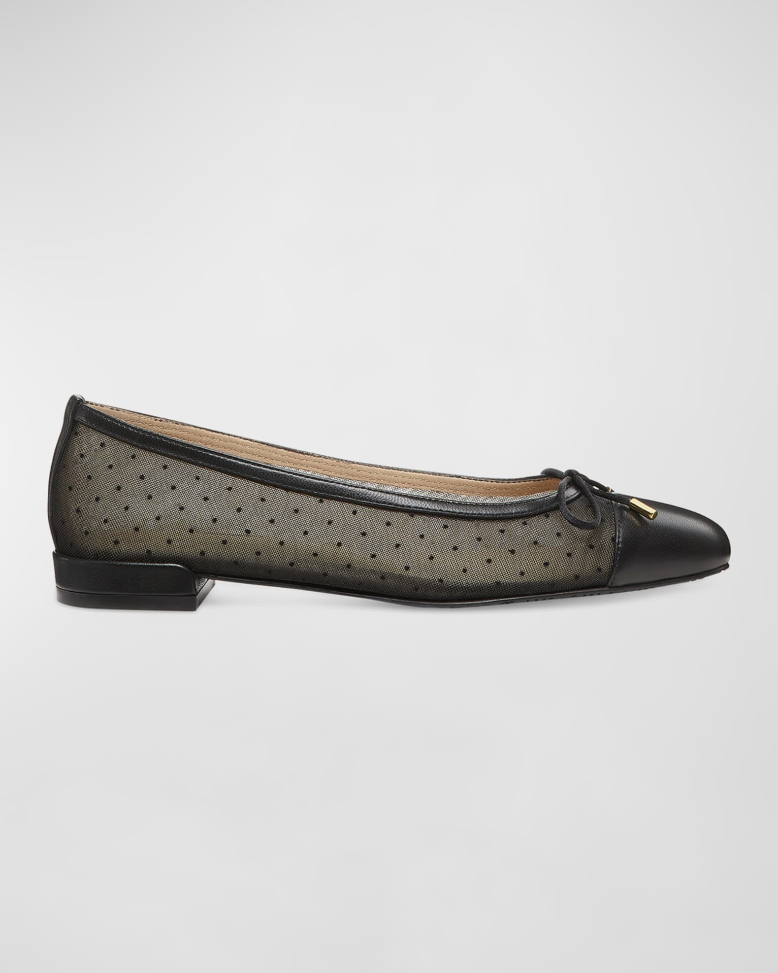 Sleek Mesh Bow Ballerina Flats | Neiman Marcus