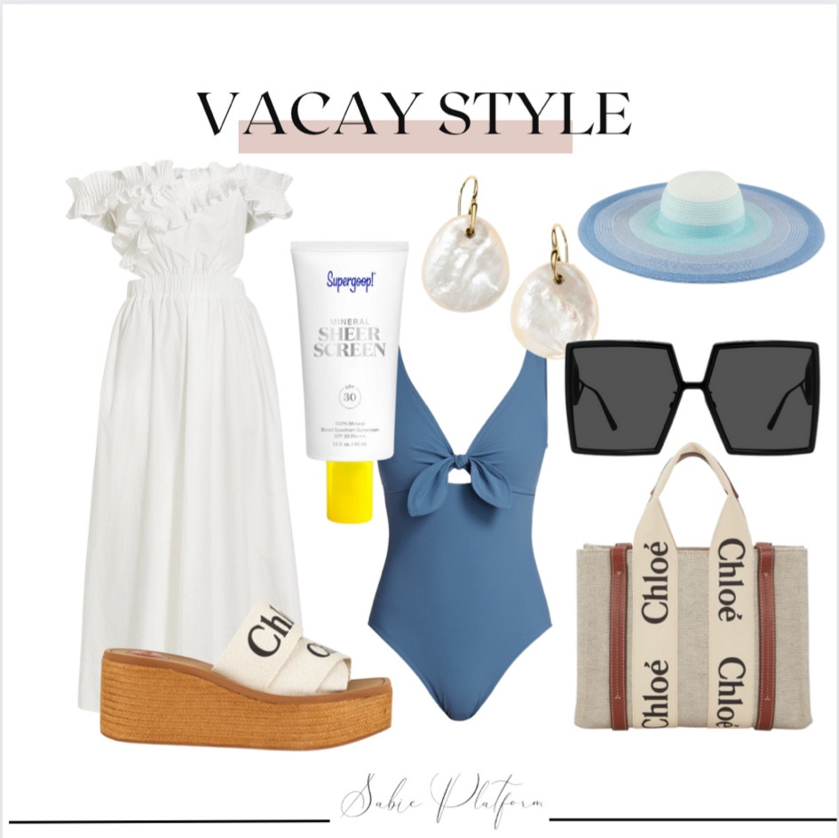 Chloe, chloe tote, tote, spring tote, one piece swimsuit, blue swimsuit, chloe shoes, chloe sandals, chloe platform shoes, spring dress, resort style dress, drop earrings, beach hat, beach style, vacation style, sunscreen, best sunglasses, sabic platform, rock candy earrings,espadrille wedges, chloe espadrille wedges, square sunglasses, sun hat, midi dress, saks 5th avenue

#LTKswim #LTKstyletip #LTKFind