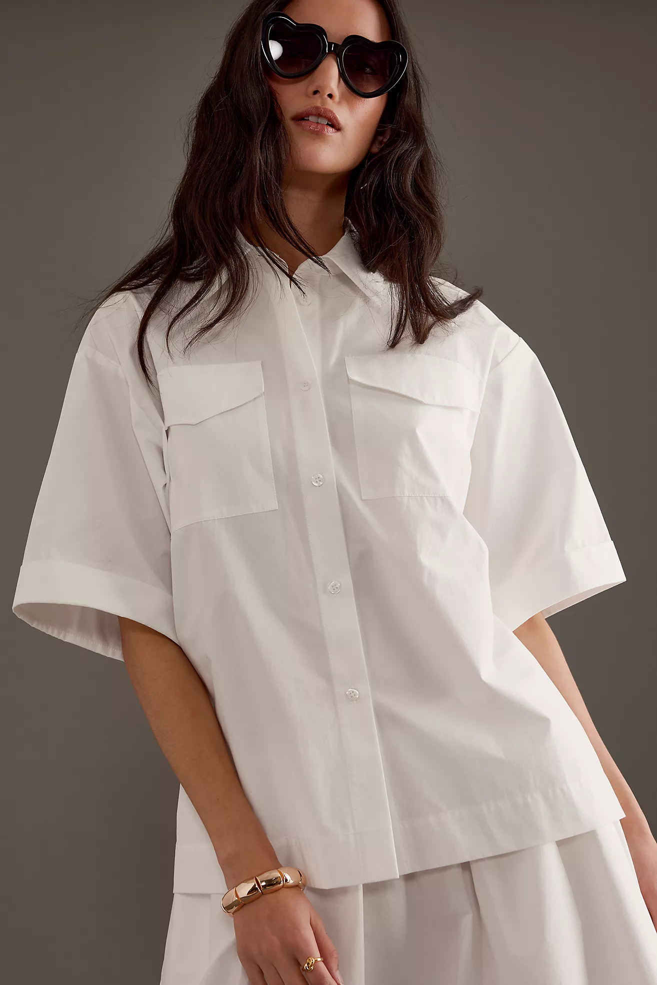 Chemise droite à manches courtes ALIGNE | Anthropologie (EU)