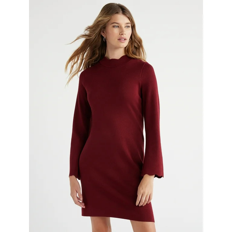 Free Assembly Women's Tie Back Dress with Long Sleeves, Sizes XS-XXXL | Walmart (US)