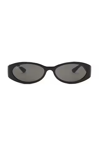 Gucci Hailey Oval Sunglasses in Black from Revolve.com | Revolve Clothing (Global)
