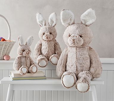 Taupe Fur Bunny Plush | Pottery Barn Kids