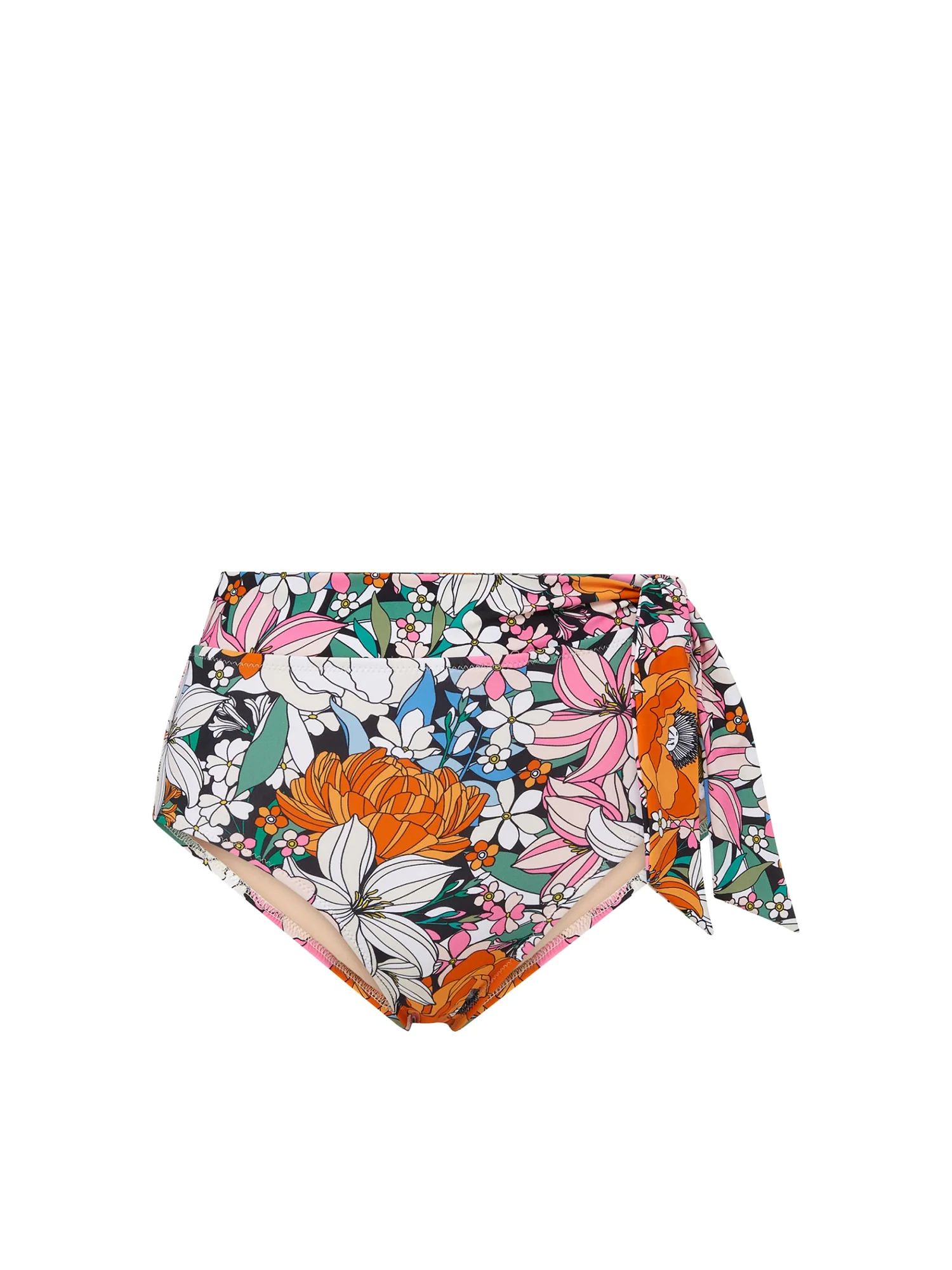 Side Tie High Waist Bottom Tropical Garden | Change of Scenery