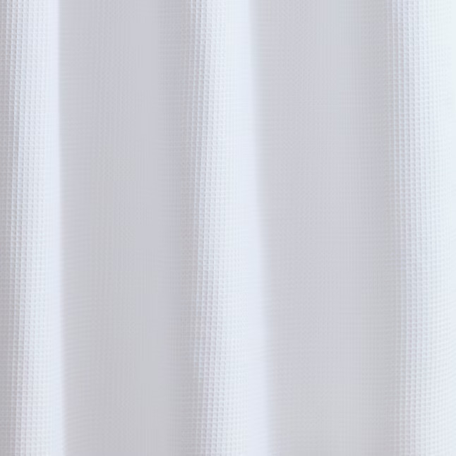 allen + roth 72-in W x 72-in L White Solid Polyester Shower Curtain | Lowe's