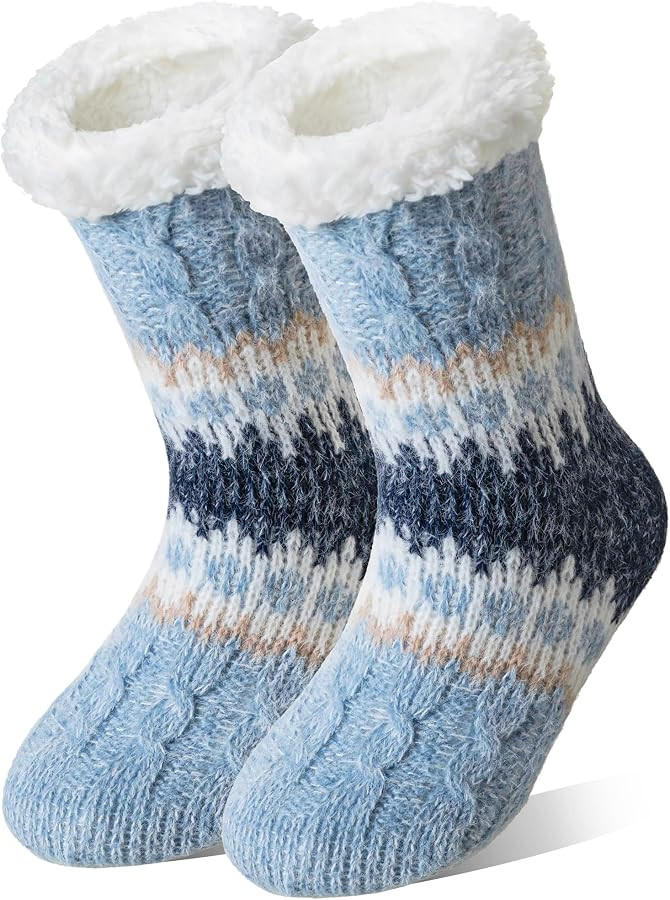 DoSmart Women Slipper Socks Non Slip Fluffy Winter Warm Thick Thermal Cozy Cabin Soft Fleece Home... | Amazon (US)