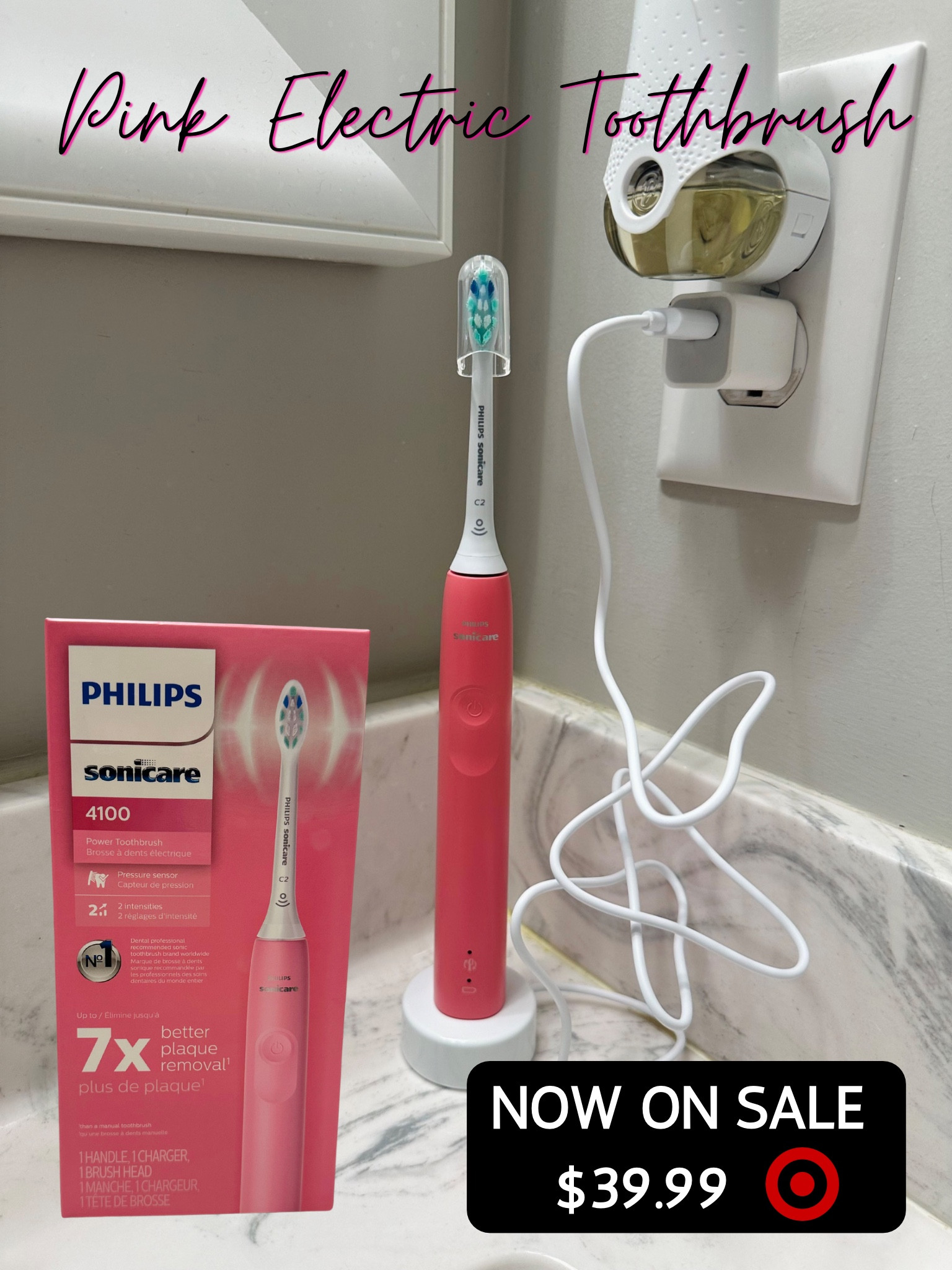 Y’all NEED this pink electric toothbrush!!! 💖🤭✨💕 It’s cute & currently on sale from Target! 

Pink toothbrush. Philips Sonicare Toothbrush. Target. Sale. Electric toothbrush. 🪥 

#LTKbeauty #LTKhome #LTKfindsunder50