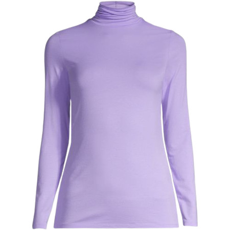 Women's Lightweight Jersey Skimming Long Sleeve Turtleneck | Lands' End (US)