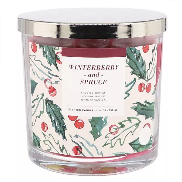 Sonoma Goods For Life® Winter Berry & Spruce Single Pour 14-oz. Candle Jar | Kohl's