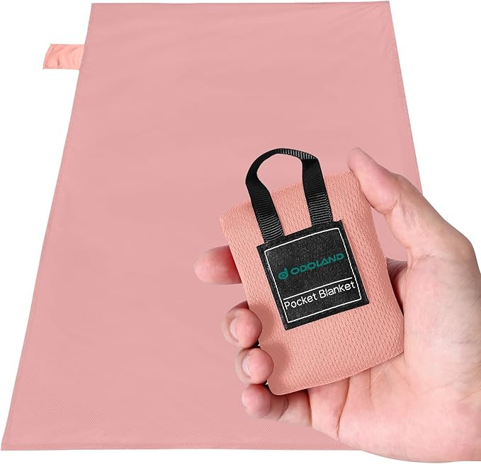 Odoland Beach Picnic Blanket, 43.3" x 27.5" SandProof Waterproof Outdoor Pocket Blanket with Port... | Amazon (US)