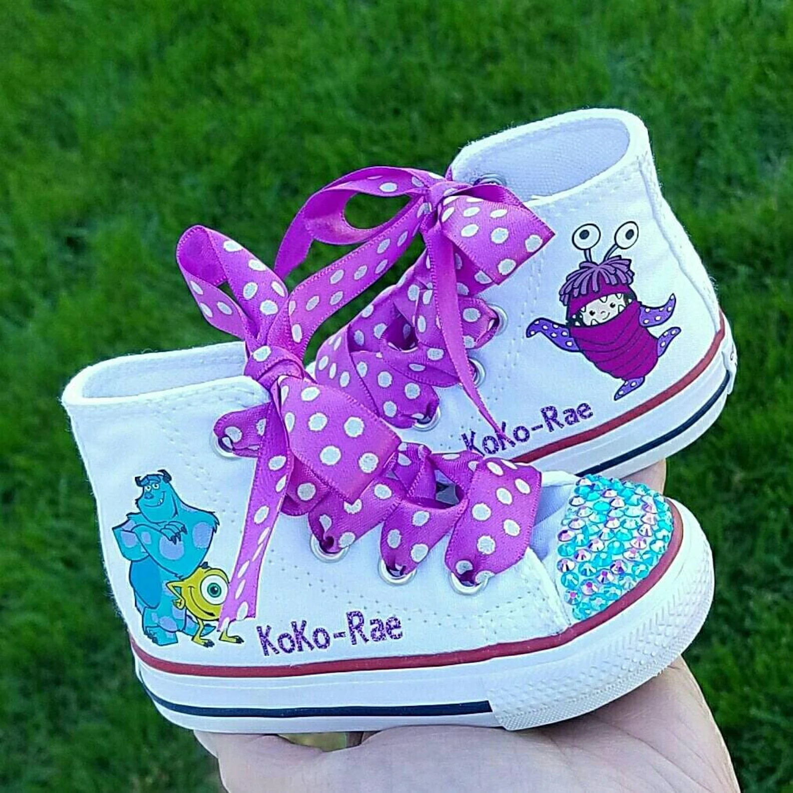 Monsters Inc Converse for girls, personalized name and bling option | Etsy (US)