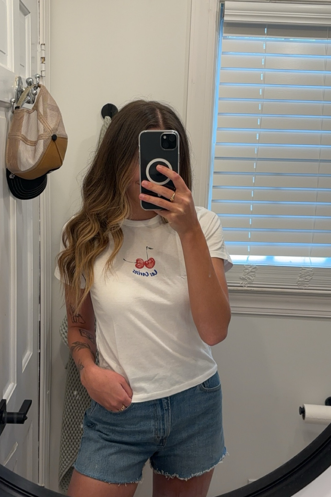 Abercrombie Spring Basics 
Denim shorts baby tee
Tall girl friendly 
Size 26 bottom and size small top

#LTKsalealert #LTKfindsunder50