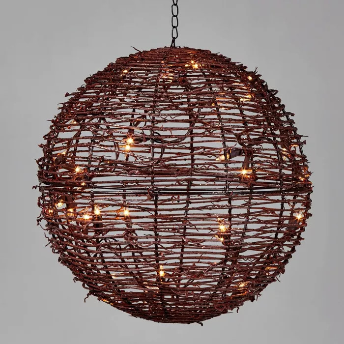 15in Grapevine Planter Sphere Christmas Novelty Sculpture Clear Lights - Wondershop™ | Target