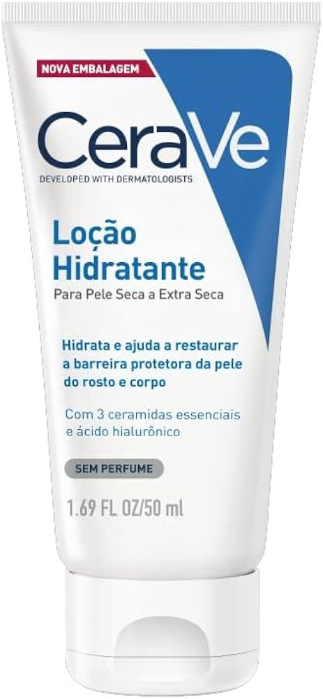 CeraVe, Loção Hidratante Corporal, com textura Fluida e Ácido Hialurônico, 50ml | Amazon (BR)