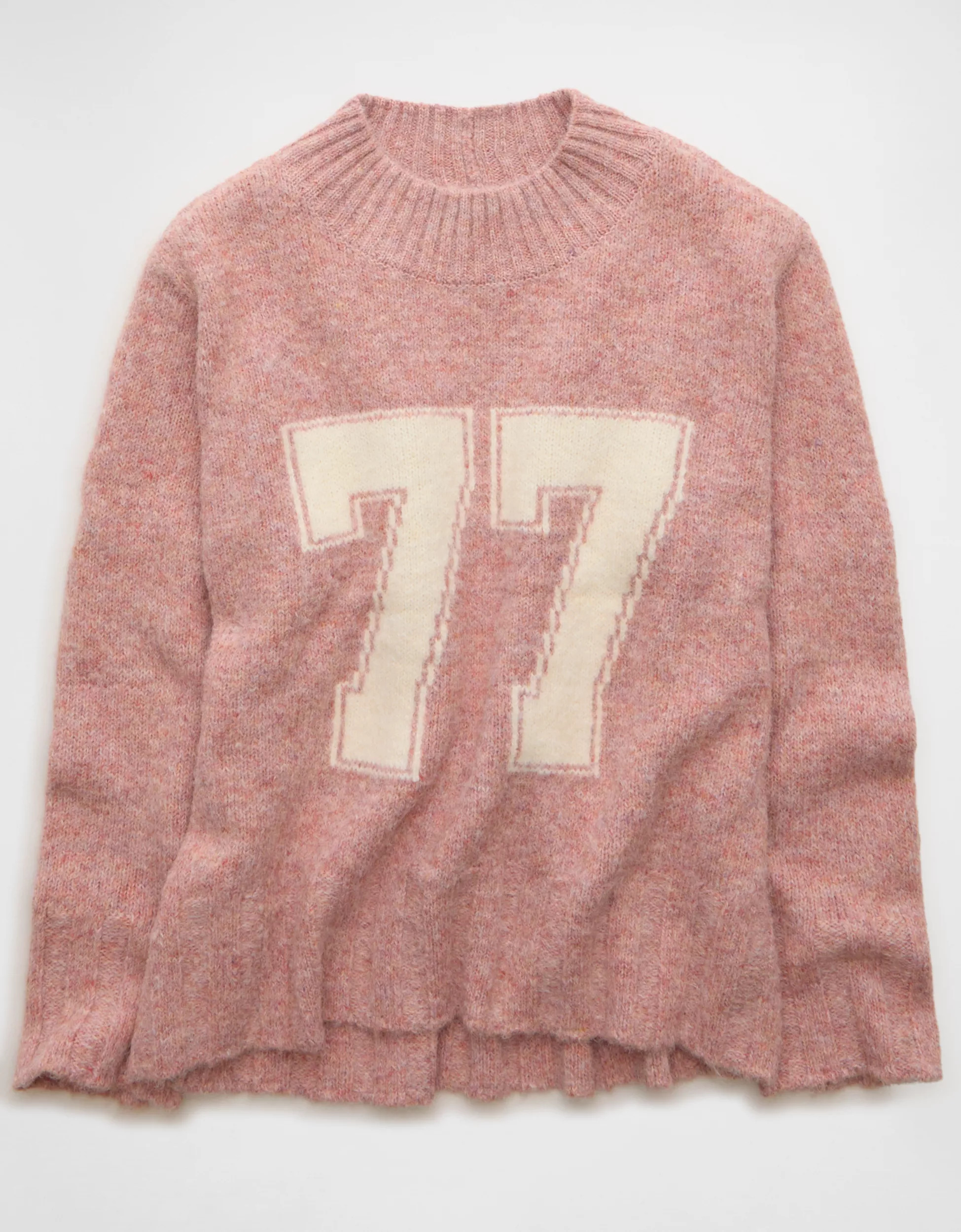 AE Oversized Faux Mohair Wide Cuff Sweater | American Eagle Outfitters (US & CA)