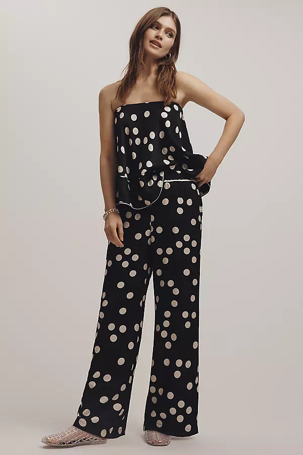 The Brooklin Printed Wide-Leg Pants by Maeve | Anthropologie (US)
