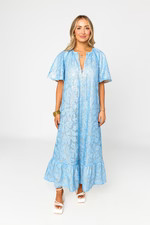 BuddyLove | Tullah Caftan Maxi Dress | Skies Of Blue | BuddyLove